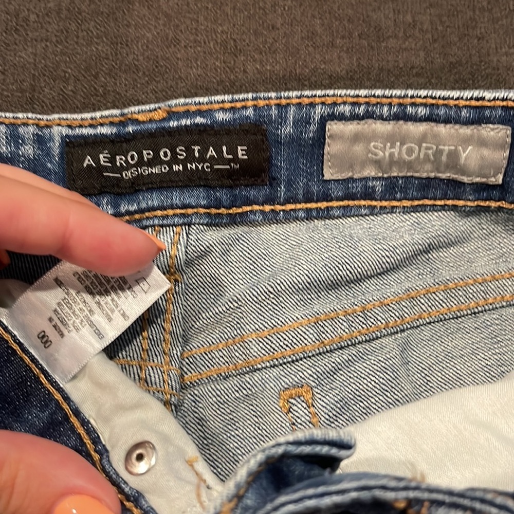 BUNDLE - (3) Aeropostale girls denim shorts - size 000 - Picture 9 of 10